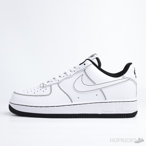 Air Force 1 Low 07 Contrast Stitch White Black (Dot Perfect)